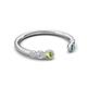 5 - Makena Peridot and Blue Diamond Open Wedding Band 