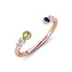 4 - Makena Peridot and Blue Sapphire Open Wedding Band 