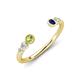 4 - Makena Peridot and Blue Sapphire Open Wedding Band 