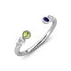 4 - Makena Peridot and Blue Sapphire Open Wedding Band 