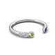 5 - Makena Peridot and Blue Sapphire Open Wedding Band 
