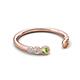 5 - Makena Peridot and Citrine Open Wedding Band 