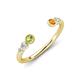4 - Makena Peridot and Citrine Open Wedding Band 