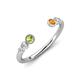 4 - Makena Peridot and Citrine Open Wedding Band 