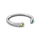 5 - Makena Peridot and Emerald Open Wedding Band 
