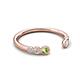 5 - Makena Peridot and Lab Grown Diamonds Open Wedding Band 