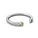 5 - Makena Peridot and Green Garnet Open Wedding Band 