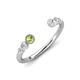 4 - Makena Peridot and Lab Grown Diamonds Open Wedding Band 