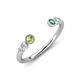 4 - Makena Peridot and Created Alexandrite Open Wedding Band 