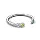 5 - Makena Peridot and Created Alexandrite Open Wedding Band 