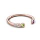 5 - Makena Peridot and Amethyst Open Wedding Band 