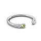 5 - Makena Peridot and Aquamarine Open Wedding Band 