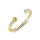 4 - Makena Peridot and Aquamarine Open Wedding Band 