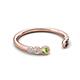 5 - Makena Peridot and Black Diamond Open Wedding Band 