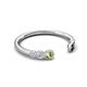 5 - Makena Peridot and Black Diamond Open Wedding Band 