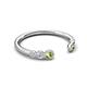 5 - Makena Peridot and Lab Grown Diamonds Open Wedding Band 