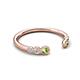 5 - Makena Peridot and Lab Grown Diamonds Open Wedding Band 