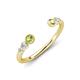 4 - Makena Peridot and Lab Grown Diamonds Open Wedding Band 