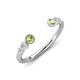 4 - Makena Peridot and Lab Grown Diamonds Open Wedding Band 