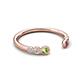 5 - Makena Peridot and Pink Tourmaline Open Wedding Band 