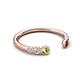 5 - Makena Peridot and Red Garnet Open Wedding Band 
