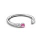 5 - Makena Pink Sapphire and Lab Grown Diamonds Open Wedding Band 
