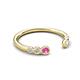 5 - Makena Pink Sapphire and Lab Grown Diamonds Open Wedding Band 