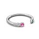 5 - Makena Pink Sapphire and Created Alexandrite Open Wedding Band 