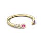 5 - Makena Pink Sapphire and Amethyst Open Wedding Band 