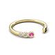 5 - Makena Pink Sapphire and Black Diamond Open Wedding Band 
