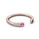5 - Makena Pink Sapphire and Blue Sapphire Open Wedding Band 