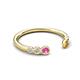 5 - Makena Pink Sapphire and Citrine Open Wedding Band 