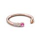 5 - Makena Pink Sapphire and Citrine Open Wedding Band 