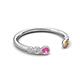 5 - Makena Pink Sapphire and Citrine Open Wedding Band 