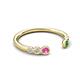 5 - Makena Pink Sapphire and Green Garnet Open Wedding Band 