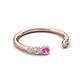 5 - Makena Pink Sapphire and Peridot Open Wedding Band 