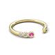 5 - Makena Pink Sapphire and Peridot Open Wedding Band 