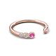 5 - Makena Pink Sapphire and Lab Grown Diamonds Open Wedding Band 