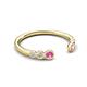 5 - Makena Pink Sapphire and Lab Grown Diamonds Open Wedding Band 