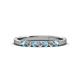 2 - Fiala 2.00 mm Aquamarine and Diamond Wedding Band 