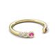 5 - Makena Pink Sapphire and Pink Tourmaline Open Wedding Band 