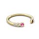 5 - Makena Pink Sapphire and Red Garnet Open Wedding Band 