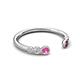 5 - Makena Pink Sapphire and Rhodolite Garnet Open Wedding Band 