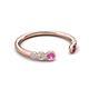5 - Makena Pink Sapphire and Rhodolite Garnet Open Wedding Band 