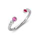 4 - Makena Pink Sapphire and Ruby Open Wedding Band 
