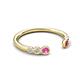5 - Makena Pink Sapphire and Ruby Open Wedding Band 