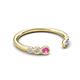 5 - Makena Pink Sapphire and Tanzanite Open Wedding Band 