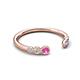 5 - Makena Pink Sapphire and Tanzanite Open Wedding Band 