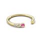 5 - Makena Pink Sapphire and Yellow Diamond Open Wedding Band 