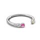 5 - Makena Pink Sapphire and Yellow Sapphire Open Wedding Band 